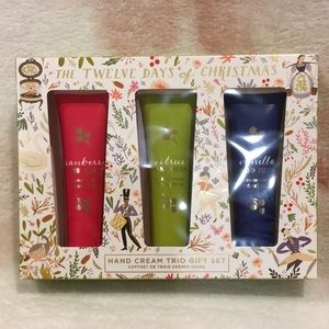 Mistral Anthropology Twelve Days Of Christmas Hand Cream Trio Gift Set NWT 3oz